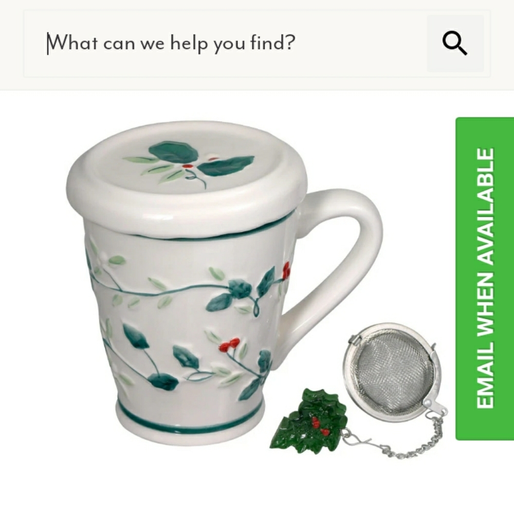 Pfalzgraff Winterberry Covered Mug Tea Infuser 10o